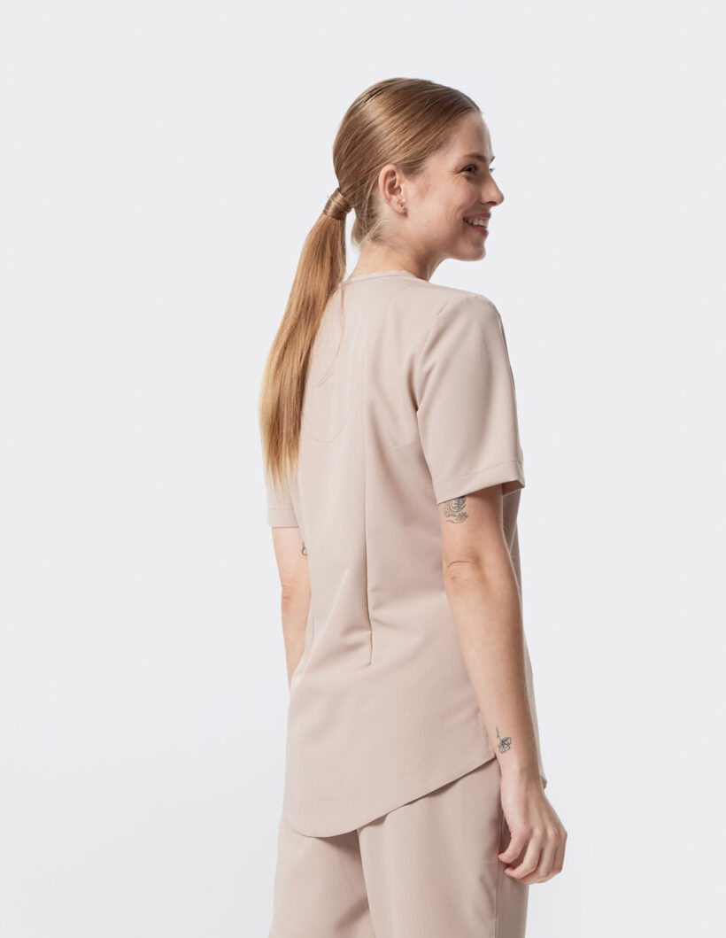 Bluza medyczna damska soft Beige - obrazek 2