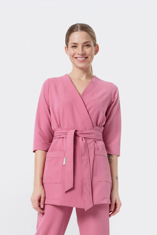 Tunika kopertowa damska Soft+ Ash pink