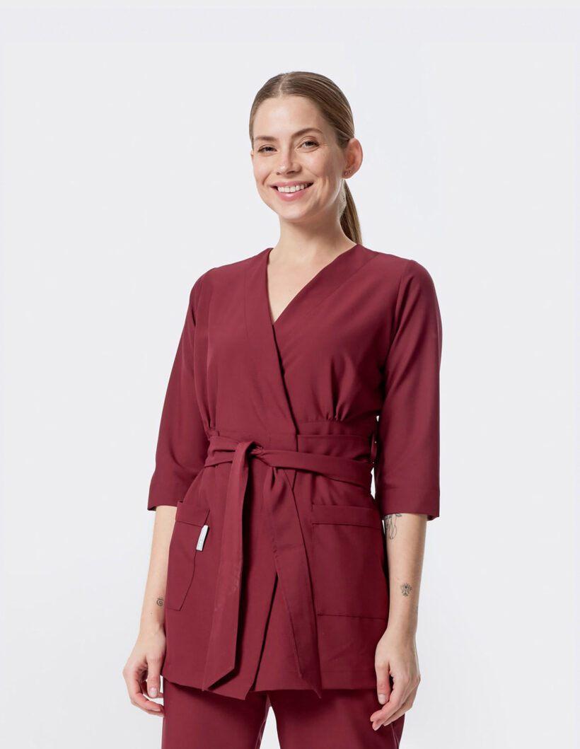 Tunika kopertowa damska Soft+ Bordo