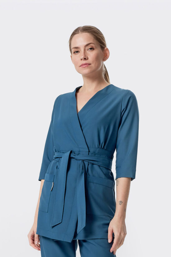 Tunika kopertowa damska Soft+ Deep marine