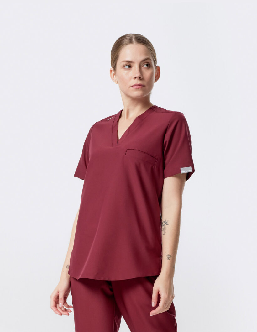 Bluza medyczna damska soft Bordo