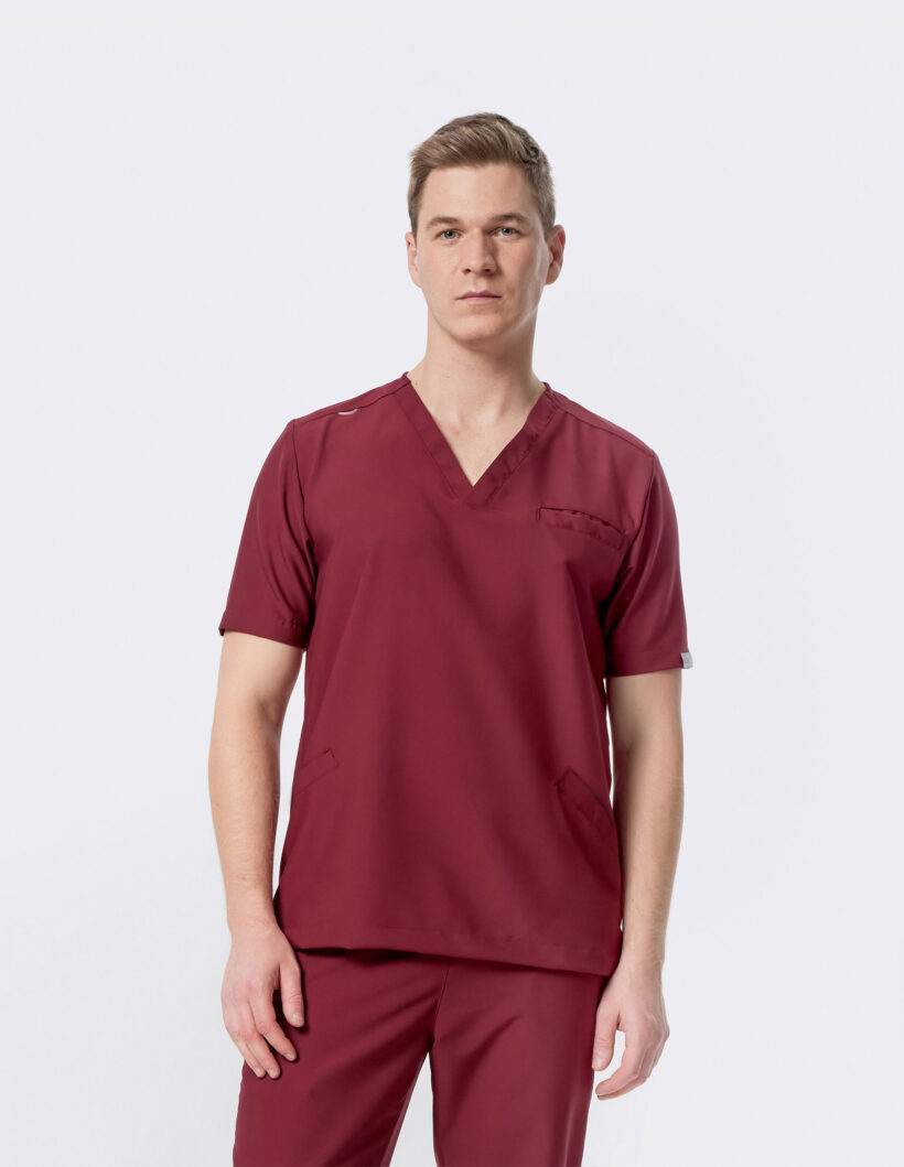 Bluza medyczna męska soft Bordo