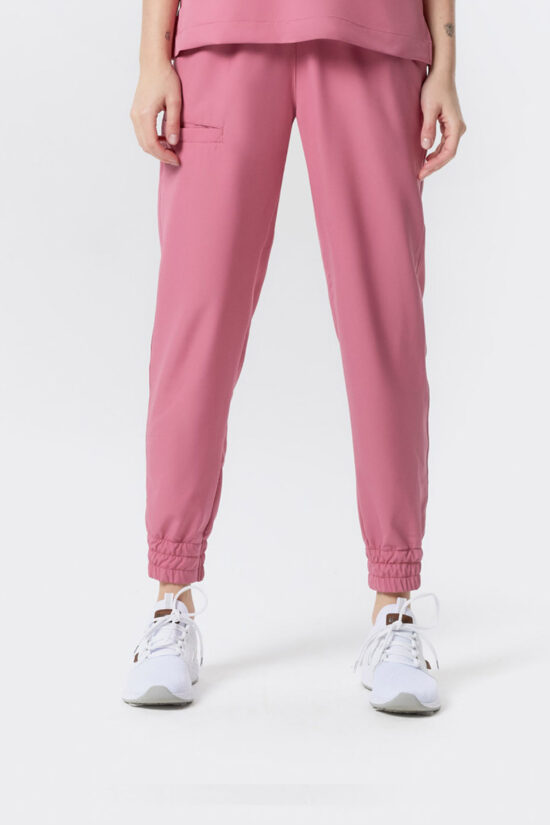 Spodnie medyczne Jogger damskie comfort Ash pink