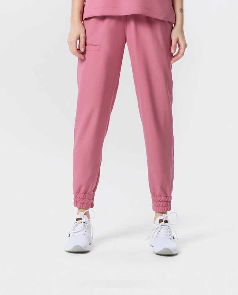Spodnie medyczne Jogger damskie comfort Ash pink