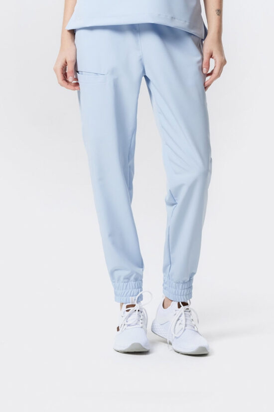 Spodnie medyczne Jogger damskie comfort Baby blue
