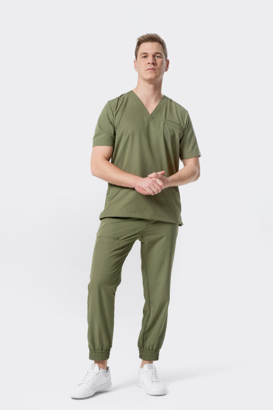 Spodnie medyczne Jogger męskie comfort Olive