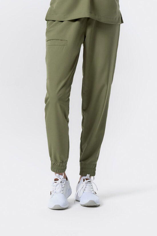 Spodnie medyczne Jogger damskie comfort Olive