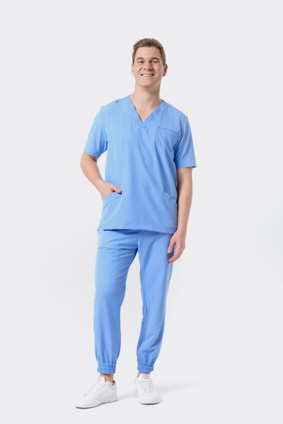 Spodnie medyczne Jogger męskie comfort Blue ashes