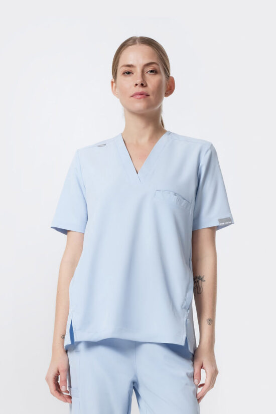 Bluza medyczna damska premium Baby blue
