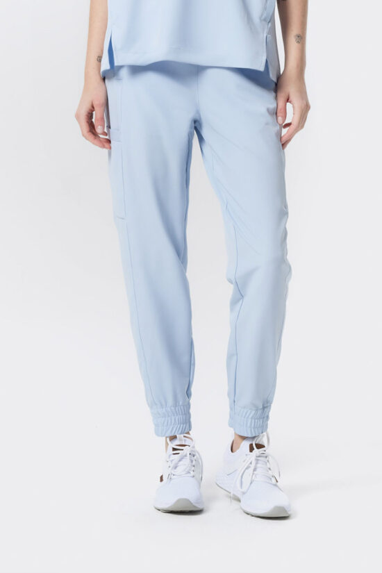 Spodnie medyczne Jogger damskie premium Baby blue