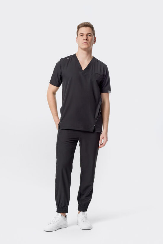 Spodnie medyczne Jogger męskie premium Black