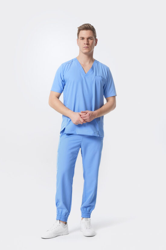 Spodnie medyczne Jogger męskie premium Blue ashes