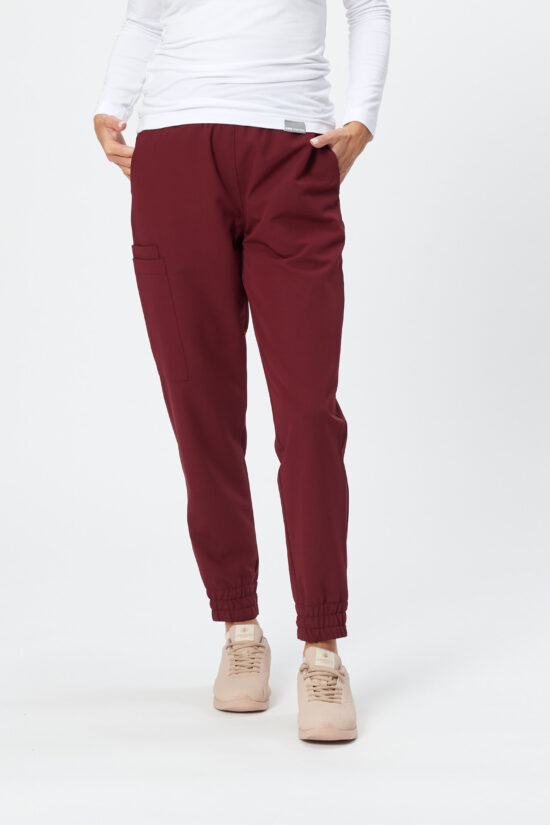 Spodnie medyczne damskie Prime Bordo