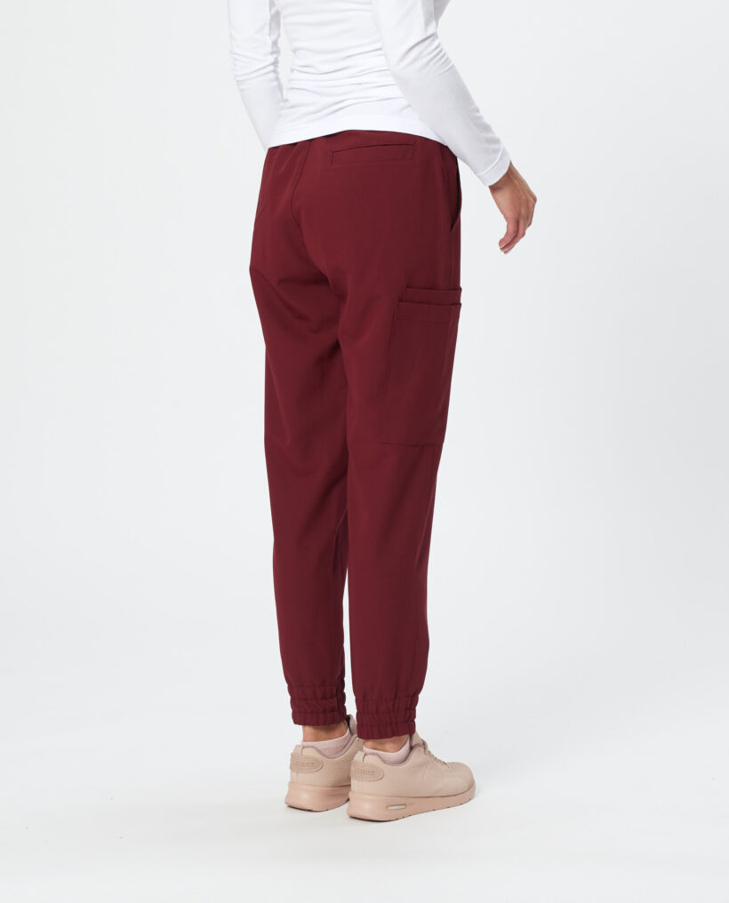 Spodnie medyczne damskie Prime Bordo - obrazek 2