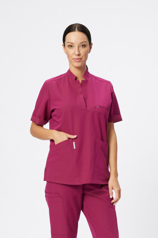 Bluza medyczna damska Elite Plum red