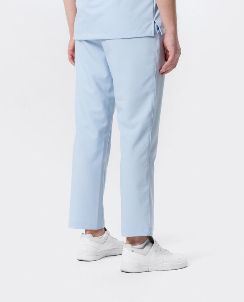 Spodnie medyczne męskie soft Baby blue - obrazek 2