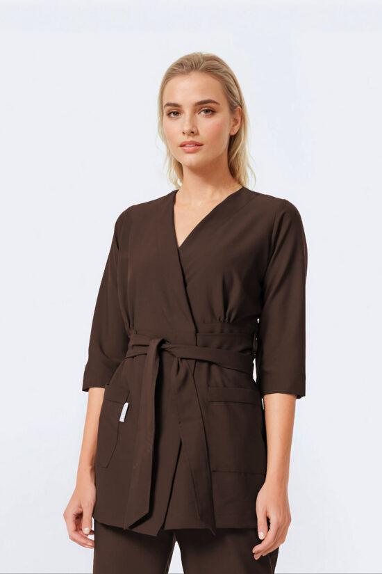 Tunika kopertowa damska Soft+ Choco