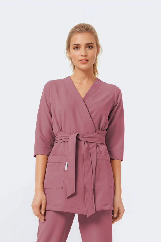 Tunika kopertowa damska Soft+ Pink iris