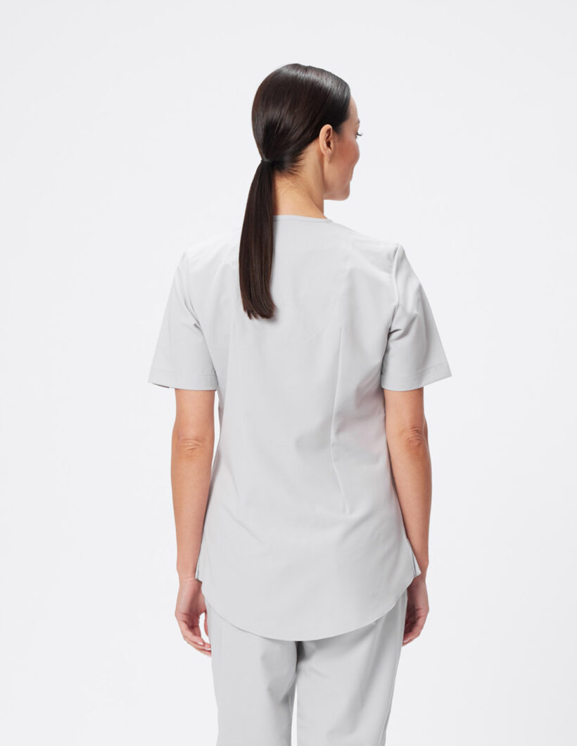 Bluza medyczna damska soft Light grey - obrazek 2