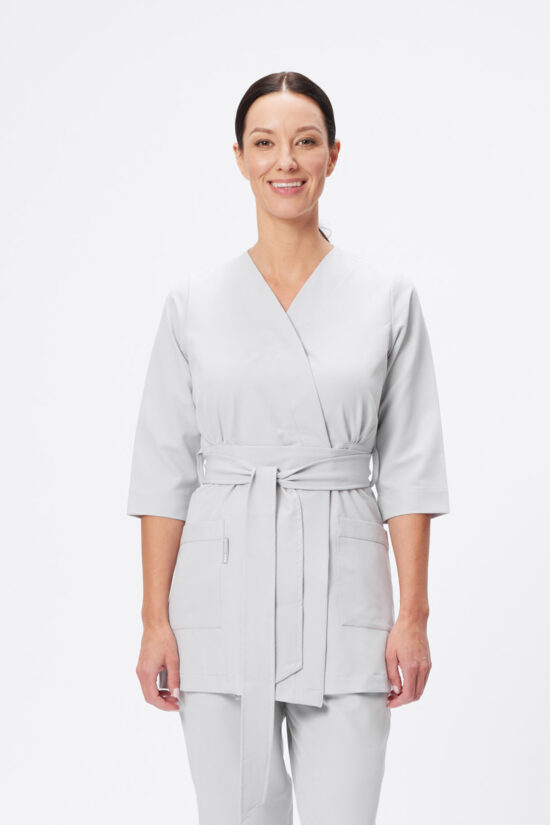 Tunika kopertowa damska Soft+ Light grey