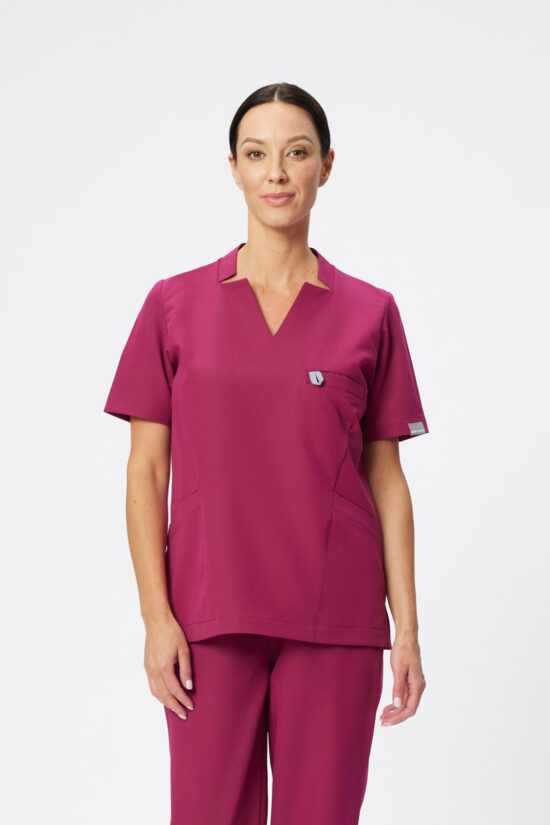 Bluza medyczna damska Classy Plum Red