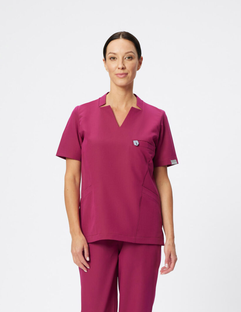 Bluza medyczna damska Classy Plum Red