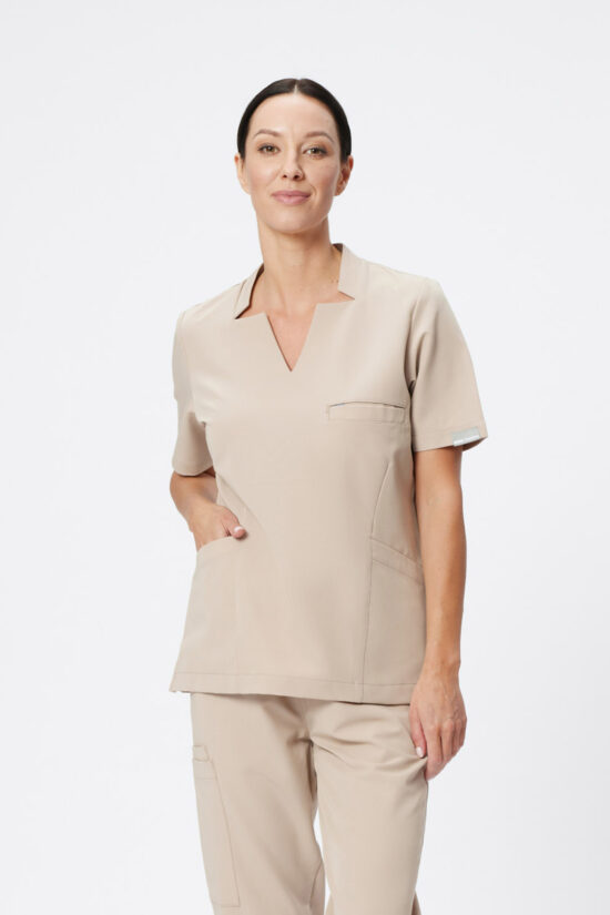 Bluza medyczna damska Classy Beige