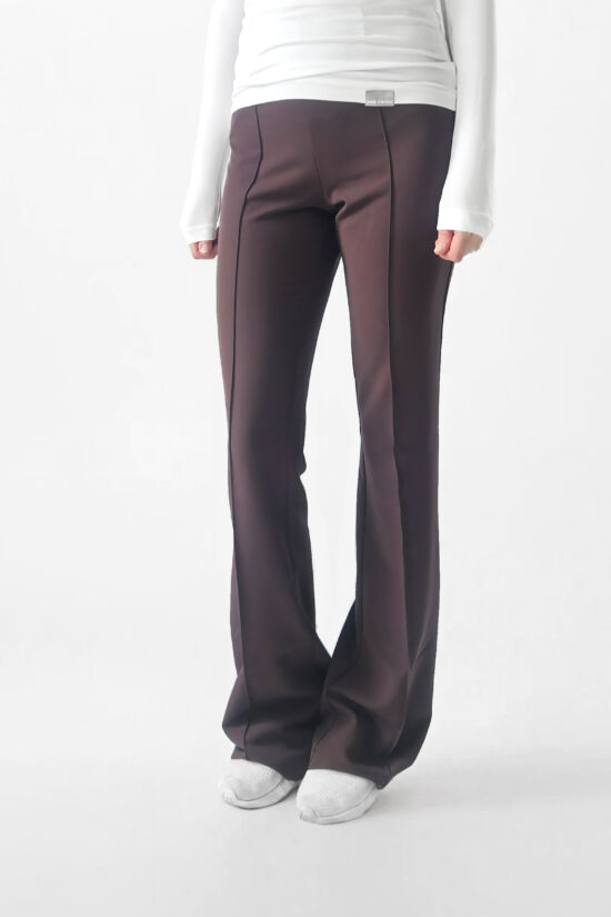 Spodnie medyczne damskie Flare Choco