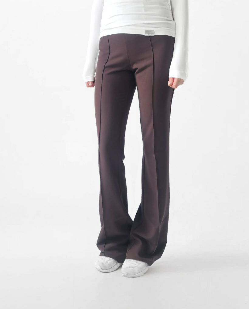 Spodnie medyczne damskie Flare Choco