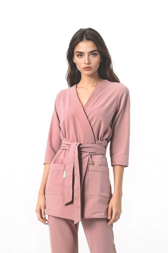 Tunika kopertowa damska Soft+ Flamingo