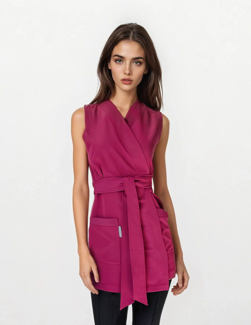 Kamizelka medyczna damska Smart Plum Red