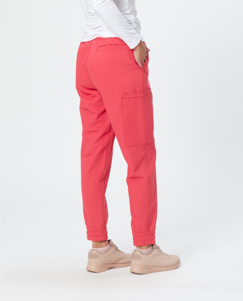 Spodnie medyczne damskie Prime Salmon Pink - obrazek 2