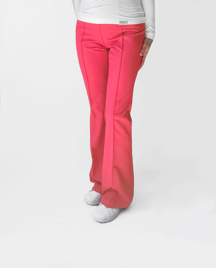 Spodnie medyczne damskie Flare Salmon Pink
