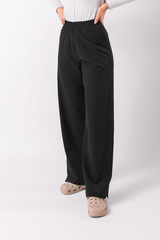 Spodnie medyczne damskie Wide Leg Black