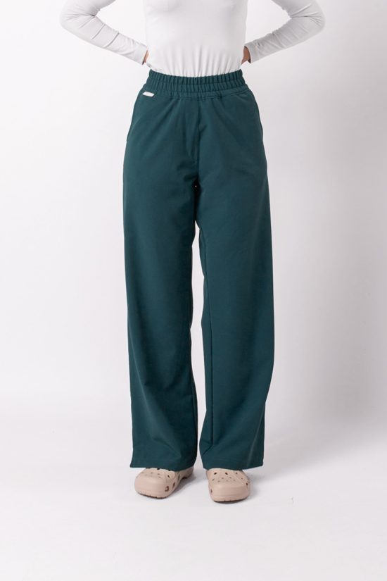 Spodnie medyczne damskie Wide Leg Deep Marine