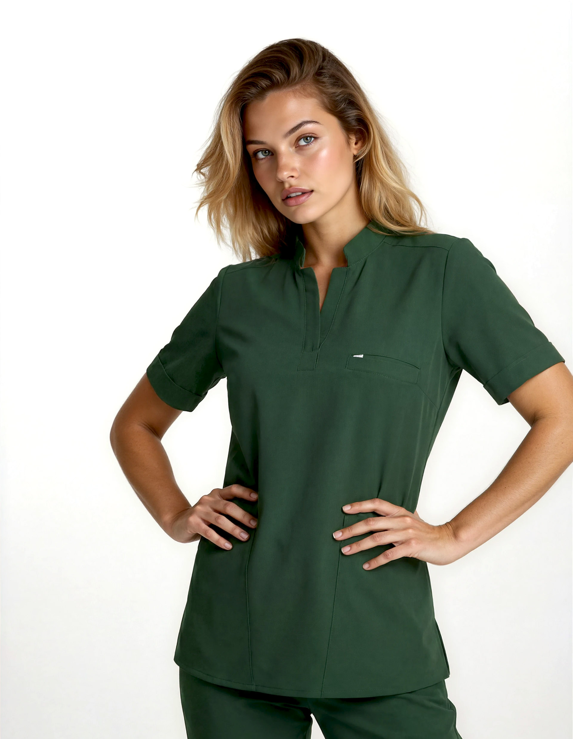 Bluza medyczna damska Elite Dark Green