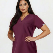Bluza medyczna damska soft Black Cherry